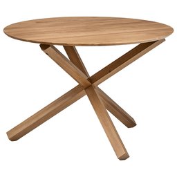 Amazon Brand – Rivet Mid-Century Modern Wood Round Dining Kitchen Table, 43.3