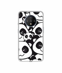 Amazon Brand - Solimo Designer Panda Texture UV Printed Soft Back Case Mobile Cover for OnePlus 7T