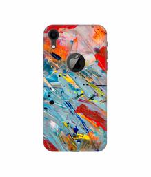 Amazon Brand - Solimo Designer Colour Texture 3D Printed Hard Back Case Mobile Cover for Apple iPhone XR (Logo Cut)