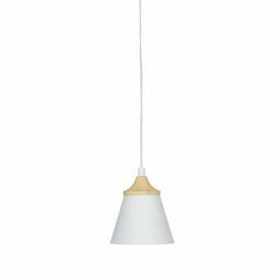 Amazon Brand – Rivet Scandinavian Single-Light Blonde-Wood Adjustable Pendant, LED Bulb Included, 7