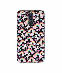 Amazon Brand - Solimo Designer Unicorn Texture 3D Printed Hard Back Case Mobile Cover for Huawei Honor 9i