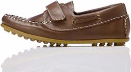 Amazon Brand: Red Wagon Boys' Moccasin Sailing Shoes, Brown Brown, 32 EU