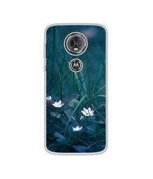 Amazon Brand - Solimo Designer White Flower UV Printed Soft Back Case Mobile Cover for Motorola Moto E5 Plus