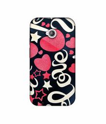 Amazon Brand - Solimo Designer Love You 3D Printed Hard Back Case Mobile Cover for Motorola Moto E 2nd Generation