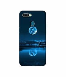 Amazon Brand - Solimo Designer Moon Pattern Print 3D Printed Hard Back Case Mobile Cover for Oppo A7