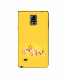 Amazon Brand - Solimo Designer Love Birds 3D Printed Hard Back Case Mobile Cover for Samsung Galaxy Note 4