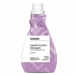 Amazon Brand - Solimo Concentrated Liquid Laundry Detergent, Lavender, 64 loads, 48 fl oz