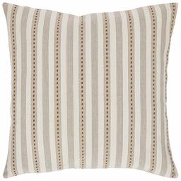 Amazon Brand – Stone & Beam Classic Accent Stripe Throw Pillow - 17 x 17 Inch, Gray / Gold