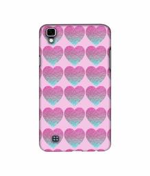 Amazon Brand - Solimo Designer Sparkle Heart Texture 3D Printed Hard Back Case Mobile Cover for LG X Power