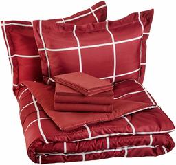 AmazonBasics – Juego de Cama de 5 Piezas (Color Rojo)