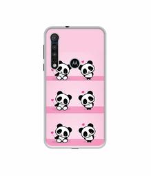 Amazon Brand - Solimo Designer Panda Pattern UV Printed Soft Back Case Mobile Cover for Motorola One Macro