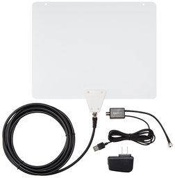 AmazonBasics Ultra Thin Indoor TV Antenna - 50 Mile Range