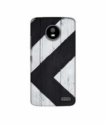 Amazon Brand - Solimo Designer Black Paint Texture on Wood 3D Printed Hard Back Case Mobile Cover for Motorola Moto E4