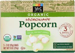 365 Everyday Value, Organic Microwave Popcorn, 3 oz, 3 pk