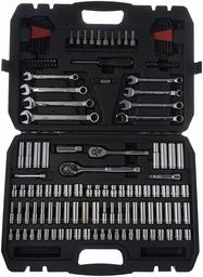 AmazonBasics Mechanic Socket Tool Kit Set with Case - Set of 145 (Renewed)