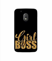 Amazon Brand - Solimo Designer Sparkle Girl Boss 3D Printed Hard Back Case Mobile Cover for Motorola Moto G4 Play