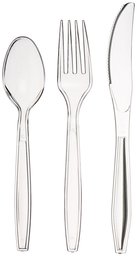 AmazonBasics Clear Plastic Cutlery Set S602