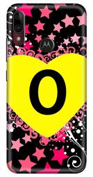 Amazon Brand - Solimo Designer Heart Pattern Alphabet-O 3D Printed Hard Back Case Mobile Cover for Motorola Moto E6s / Motorola Moto E6 Plus