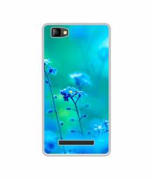 Amazon Brand - Solimo Designer Blue Flower UV Printed Soft Back Case Mobile Cover for Lyf Flame 8