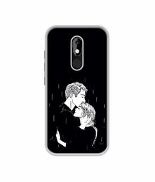 Amazon Brand - Solimo Designer Couples Standing in Rain UV Printed Soft Back Case Mobile Cover for Micromax Canvas Selfie 3 Q460