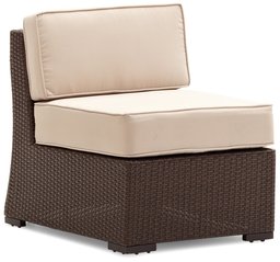 Strathwood Griffen Fauteuil de jardin modulaire sans accoudoirs résistant aux intempéries Marron foncé