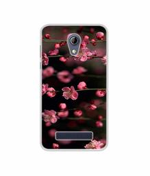 Amazon Brand - Solimo Designer Pink Flowers UV Printed Soft Back Case Mobile Cover for Micromax Bharat 2 Plus