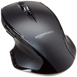 AmazonBasics - Mouse wireless ergonomico full-size con scrolling rapido