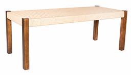 Amazon Brand – Stone & Beam Stella Modern Farmhouse Woven Dining Bench, 47.2