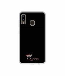 Amazon Brand - Solimo Designer Queen UV Printed Soft Back Case Mobile Cover for Samsung Galaxy A20