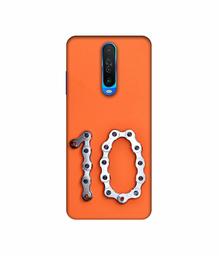 Amazon Brand - Solimo Designer Number Ten 3D Printed Hard Back Case Mobile Cover for Mi Redmi K30