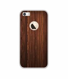 Amazon Brand - Solimo Designer Wooden Texture UV Printed Soft Back Case Mobile Cover for Apple iPhone 5 / 5S