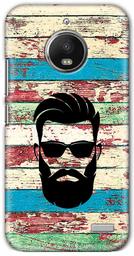 Amazon Brand - Solimo Designer Beard Man 3D Printed Hard Back Case Mobile Cover for Motorola Moto E4