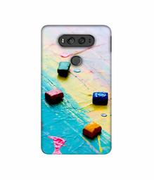 Amazon Brand - Solimo Designer Multicolor WaxColor Blocks 3D Printed Hard Back Case Mobile Cover for LG V20