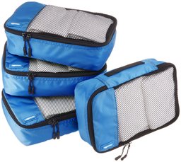 AmazonBasics Packing Cubes - Small (4-Piece Set), Blue