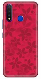 Amazon Brand - Solimo Designer Leaf Red Pattern 3D Printed Hard Back Case Mobile Cover for Vivo Y19 / Vivo U20