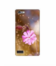 Amazon Brand - Solimo Designer Pink Flower 3D Printed Hard Back Case Mobile Cover for Oppo Neo 7