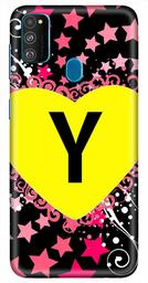 Amazon Brand - Solimo Designer Heart Pattern Alphabet-Y 3D Printed Hard Back Case Mobile Cover for Samsung Galaxy M21 / M30s