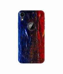 Amazon Brand - Solimo Designer Red Paint On Wall 3D Printed Hard Back Case Mobile Cover for Apple iPhone XR (Logo Cut)