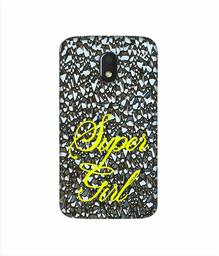 Amazon Brand - Solimo Designer Super Girl On Foil 3D Printed Hard Back Case Mobile Cover for Motorola Moto E (3rd gen)