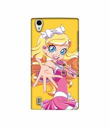 Amazon Brand - Solimo Designer Singing Girl Vector 3D Printed Hard Back Case Mobile Cover for VIVO Y15