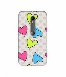 Amazon Brand - Solimo Designer Multicolor Heart 3D Printed Hard Back Case Mobile Cover for Motorola Moto G 3rd Generation