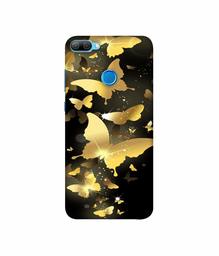 Amazon Brand - Solimo Designer Golden Butterfly Pattern 3D Printed Hard Back Case Mobile Cover for Honor 9N