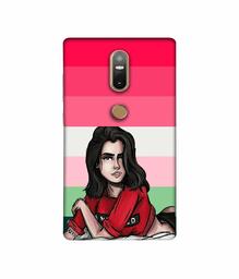 Amazon Brand - Solimo Designer Lady Vector with Line 3D Printed Hard Back Case Mobile Cover for Lenovo Phab2 Plus