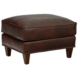 Amazon Brand – Stone & Beam Marin Leather Ottoman, 29