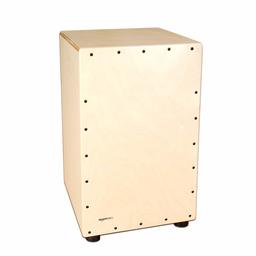 AmazonBasics Wooden Birch Cajon Percussion Box with Internal Guitar Strings - Natural