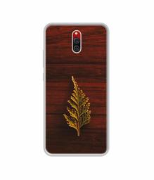 Amazon Brand - Solimo Designer Leaf on Wood UV Printed Soft Back Case Mobile Cover for Xiaomi Redmi 8A Dual