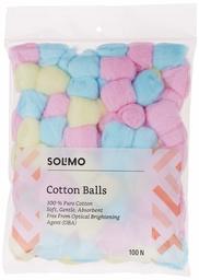 Amazon Brand - Solimo Cotton Balls, Coloured - 100 Units