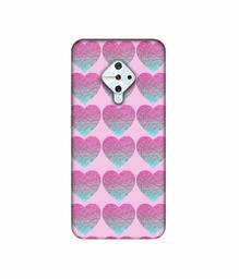 Amazon Brand - Solimo Designer Sparkle Heart Texture 3D Printed Hard Back Case Mobile Cover for Vivo S1 Pro