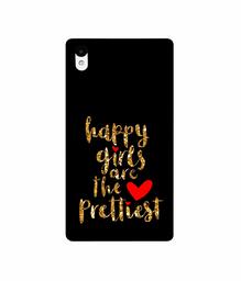 Amazon Brand - Solimo Designer Happy Girls are The Prettiest 3D Printed Hard Back Case Mobile Cover for Sony Xperia Z2