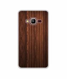 Amazon Brand - Solimo Designer Wooden Texture UV Printed Soft Back Case Mobile Cover for Samsung Z2